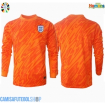 Camisa de time de futebol Inglaterra Goleiro Replicas 1º Equipamento Europeu 2024 Manga Comprida